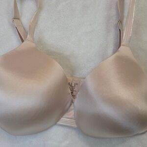 Bali One Smooth U Bra Women 34DD Nude Good Satin Underwire Full Coverage 3432